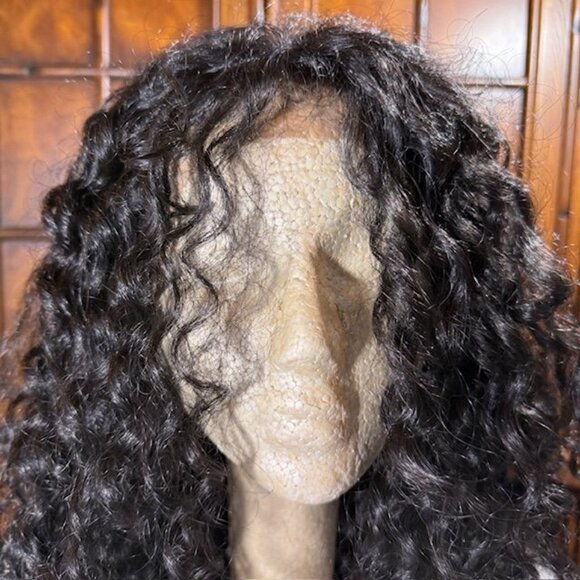 Pazazz PL-Sanya 28" Lace Front Wavy Color 1B Synthetic Wig - Picture 4 of 16